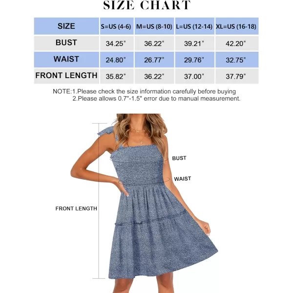 imageZESICA Womens 2023 Summer Boho Floral Printed Spaghetti Strap Square Neck Ruffle A Line Swing Beach Mini DressDustyblue