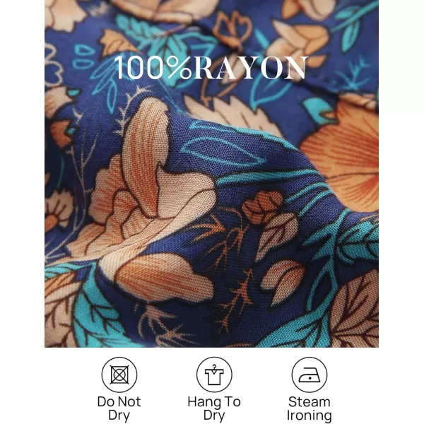 imageZESICA Womens 2023 Summer Boho Floral Printed Spaghetti Strap Square Neck Ruffle A Line Swing Beach Mini DressRoyalblue