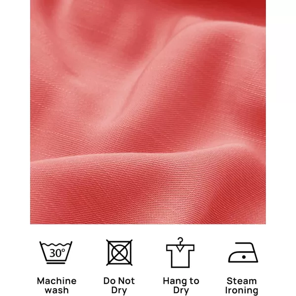 imageZESICA Womens 2023 Summer Boho Spaghetti Strap Square Neck Solid Color Ruffle A Line Beach Long Maxi DressWatermelon