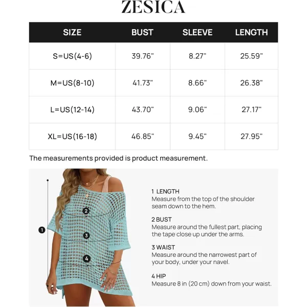 imageZESICA Womens 2023 Summer Crochet Swimsuit Cover Ups Short Sleeve Mesh Hollow Out Beach Bikini Oversised Tunic TopsZESICA Womens 2023 Summer Crochet Swimsuit Cover Ups Short Sleeve Mesh Hollow Out Beach Bikini Oversised Tunic Tops