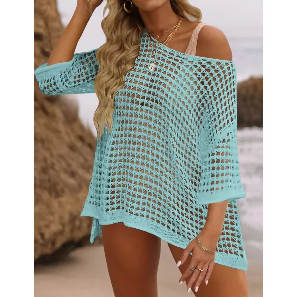 imageZESICA Womens 2023 Summer Crochet Swimsuit Cover Ups Short Sleeve Mesh Hollow Out Beach Bikini Oversised Tunic TopsZESICA Womens 2023 Summer Crochet Swimsuit Cover Ups Short Sleeve Mesh Hollow Out Beach Bikini Oversised Tunic Tops