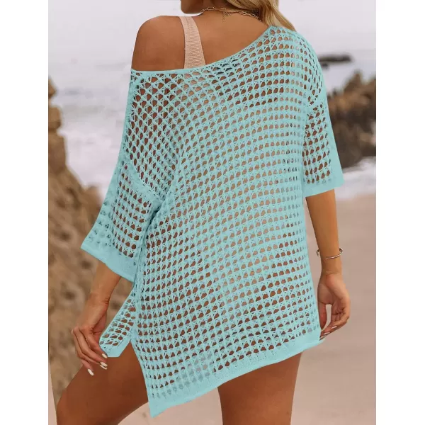 imageZESICA Womens 2023 Summer Crochet Swimsuit Cover Ups Short Sleeve Mesh Hollow Out Beach Bikini Oversised Tunic TopsZESICA Womens 2023 Summer Crochet Swimsuit Cover Ups Short Sleeve Mesh Hollow Out Beach Bikini Oversised Tunic Tops