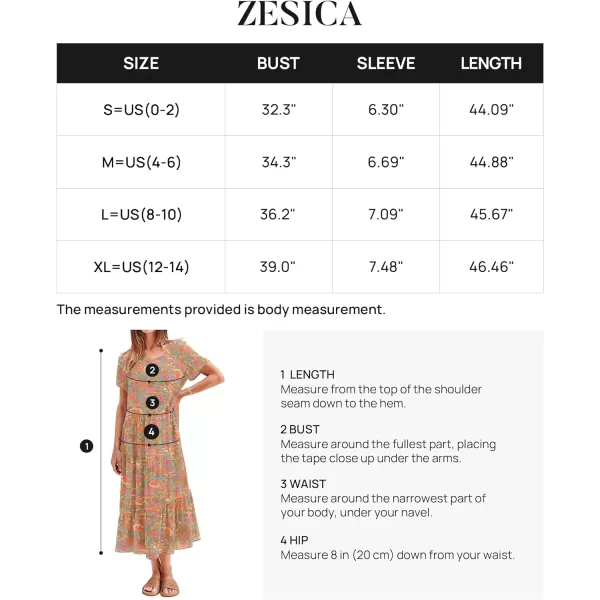 imageZESICA Womens 2023 Summer Floral Short Sleeve Crew Neck Loose Tiered Swing Midi DressZESICA Womens 2023 Summer Floral Short Sleeve Crew Neck Loose Tiered Swing Midi Dress