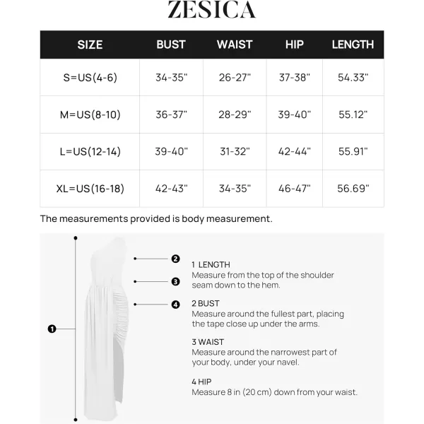 imageZESICA Womens 2023 Summer One Shoulder Long Dress Sleeveless Wrap Ruched High Split Cocktail Wedding Party Maxi DressesIvory