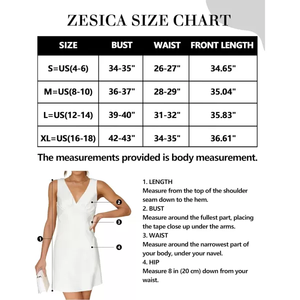 imageZESICA Womens 2023 Summer Satin V Neck Sleeveless Backless Tie Waist Silky Cocktail Club Party Mini DressCream