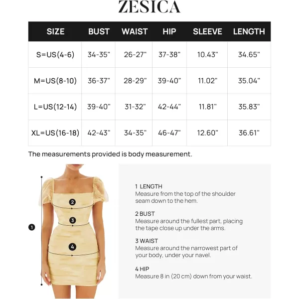 imageZESICA Womens 2023 Summer Short Puff Sleeve Tie Dye Print Ruched Bodycon Cocktail Party Wedding Guest Short Mini DressLightyellow
