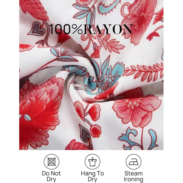 imageZESICA Womens 2023 Summer Wrap V Neck Bohemian Floral Print Ruffle Swing A Line Beach Mini DressBlackishgreen