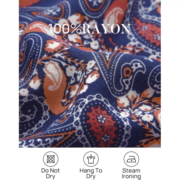 imageZESICA Womens 2023 Summer Wrap V Neck Bohemian Floral Print Ruffle Swing A Line Beach Mini DressNavy2