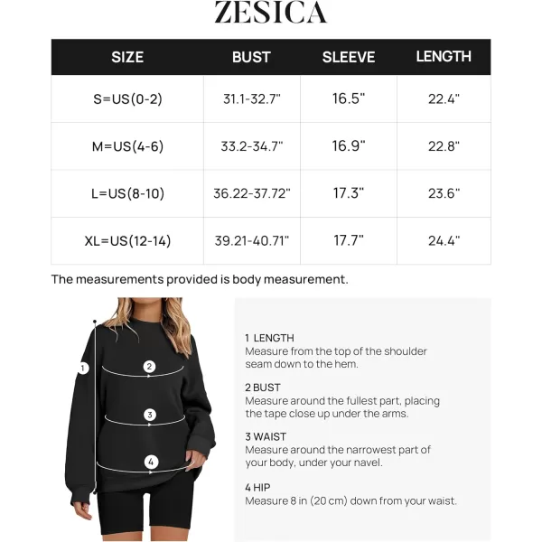 imageZESICA Womens 2023 Sweatshirts Casual Long Sleeve Mock Neck Y2K Fleece Loose Pullover Sweatshirt Tops with PocketsBlack