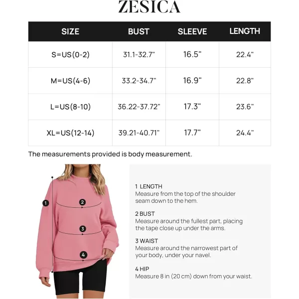 imageZESICA Womens 2023 Sweatshirts Casual Long Sleeve Mock Neck Y2K Fleece Loose Pullover Sweatshirt Tops with PocketsBlush