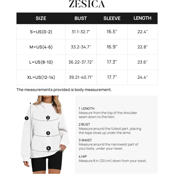 imageZESICA Womens 2023 Sweatshirts Casual Long Sleeve Mock Neck Y2K Fleece Loose Pullover Sweatshirt Tops with PocketsIvory