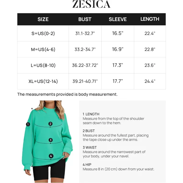 imageZESICA Womens 2023 Sweatshirts Casual Long Sleeve Mock Neck Y2K Fleece Loose Pullover Sweatshirt Tops with PocketsLake