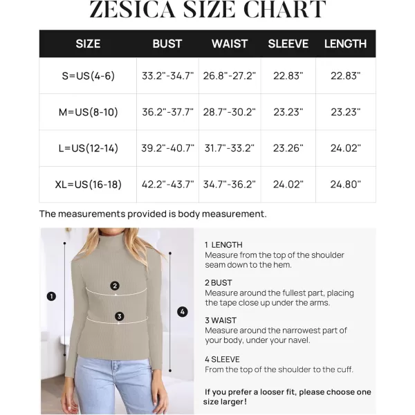 imageZESICA Womens 2023 Turtleneck Long Sleeve Knit Shirts Fall Basic Tops Slim Fitted Ribbed SweaterOats