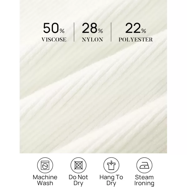 imageZESICA Womens 2023 Turtleneck Long Sleeve Knit Shirts Fall Basic Tops Slim Fitted Ribbed SweaterWhite