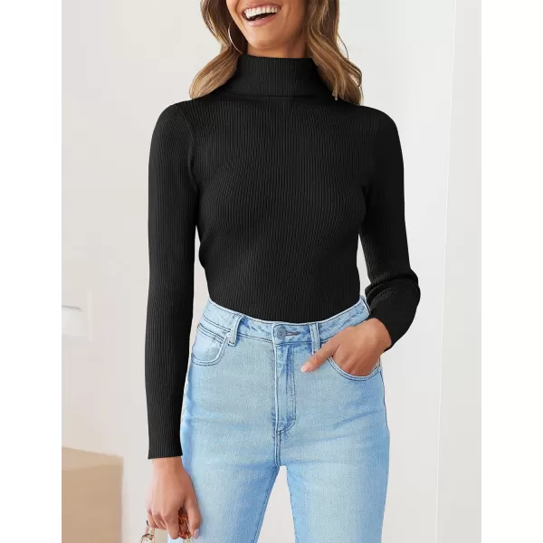 imageZESICA Womens 2023 Turtleneck Long Sleeve Knit Shirts Fall Basic Tops Slim Fitted Ribbed SweaterZESICA Womens 2023 Turtleneck Long Sleeve Knit Shirts Fall Basic Tops Slim Fitted Ribbed Sweater