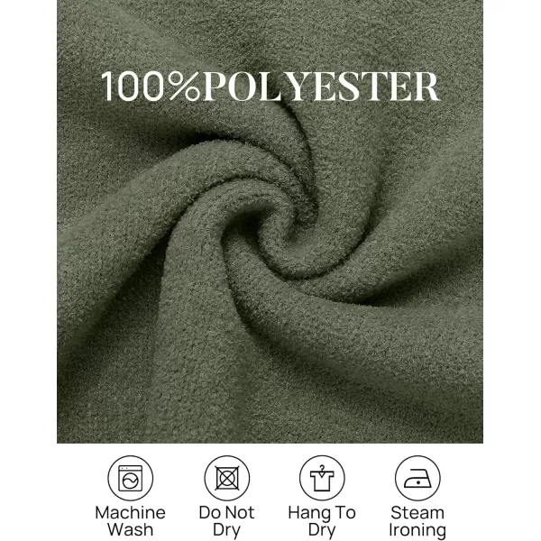 imageZESICA Womens 2023 Winter Long Sleeve 14 Zipper V Neck Loose Fuzzy Knitted Chunky Warm Pullover Sweater Jumper TopsArmygreen