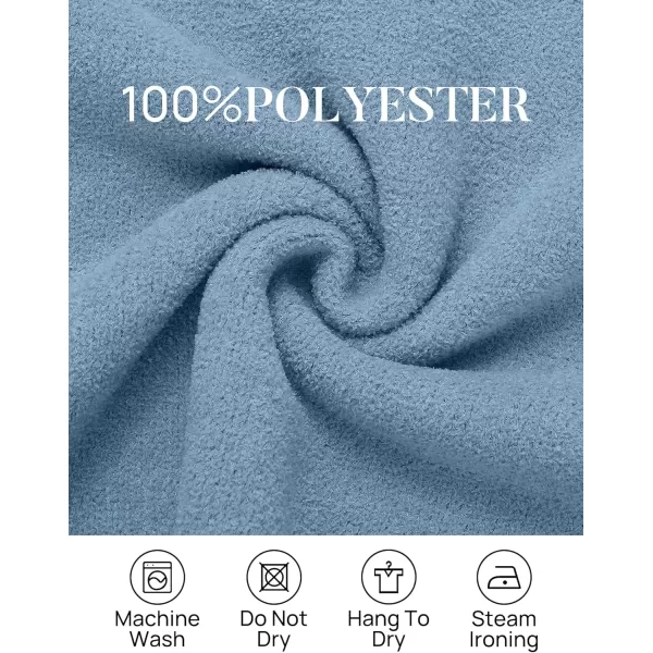imageZESICA Womens 2023 Winter Long Sleeve 14 Zipper V Neck Loose Fuzzy Knitted Chunky Warm Pullover Sweater Jumper TopsBlue