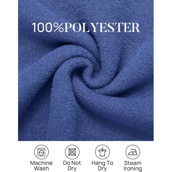 imageZESICA Womens 2023 Winter Long Sleeve 14 Zipper V Neck Loose Fuzzy Knitted Chunky Warm Pullover Sweater Jumper TopsCobaltblue