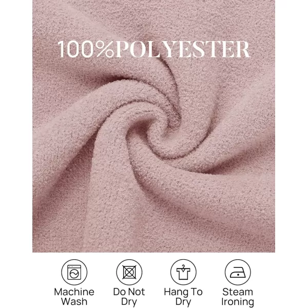 imageZESICA Womens 2023 Winter Long Sleeve 14 Zipper V Neck Loose Fuzzy Knitted Chunky Warm Pullover Sweater Jumper TopsPink