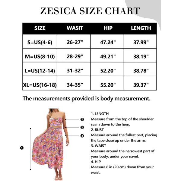 imageZESICA Womens 2024 Bohemian Floral Printed Elastic Waist A Line Maxi Skirt with PocketsViolet