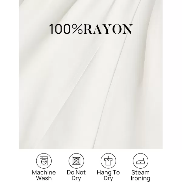 imageZESICA Womens 2024 Boho Sexy Off Shoulder Long Sleeve Smocked High Waist Side Split Flowy A Line Tiered Long Maxi DressWhite