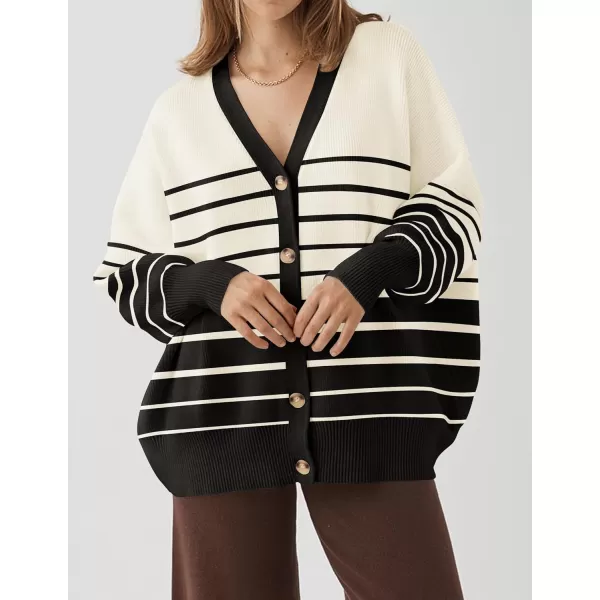 imageZESICA Womens 2024 Casual Long Sleeve Cardigan V Neck Button Down Open Front Knit Loose Oversized Sweater CoatApricot