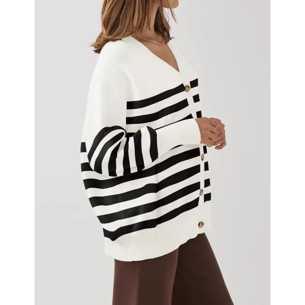 imageZESICA Womens 2024 Casual Long Sleeve Cardigan V Neck Button Down Open Front Knit Loose Oversized Sweater CoatIvory