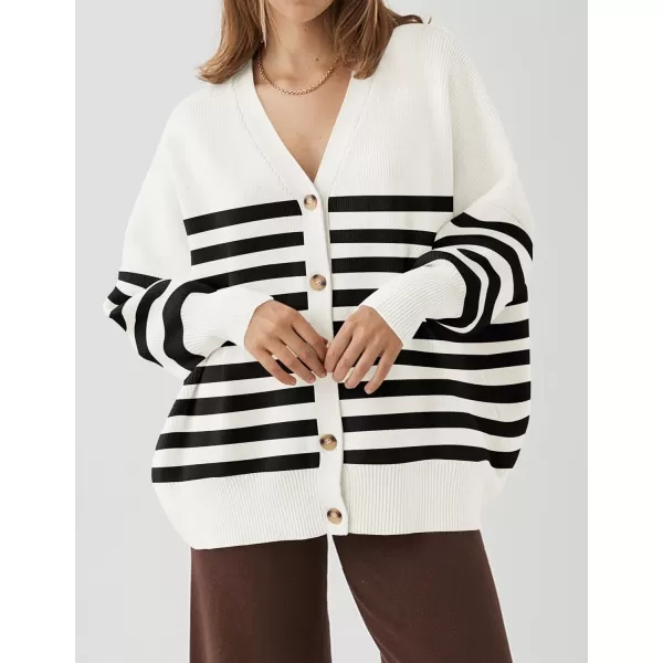 imageZESICA Womens 2024 Casual Long Sleeve Cardigan V Neck Button Down Open Front Knit Loose Oversized Sweater CoatIvory