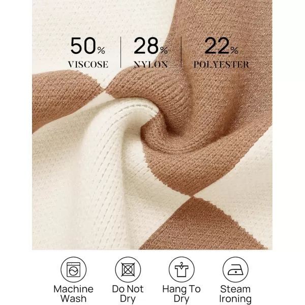 imageZESICA Womens 2024 Casual Long Sleeve Cardigan V Neck Button Down Open Front Knit Loose Oversized Sweater CoatLightbrown