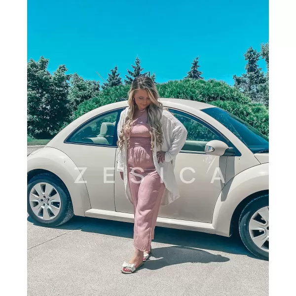 imageZESICA Womens 2024 Fall Casual Waffle Knit Solid Color Long Batwing Sleeve Oversized Open Front Sweater Cardigan CoatWhite