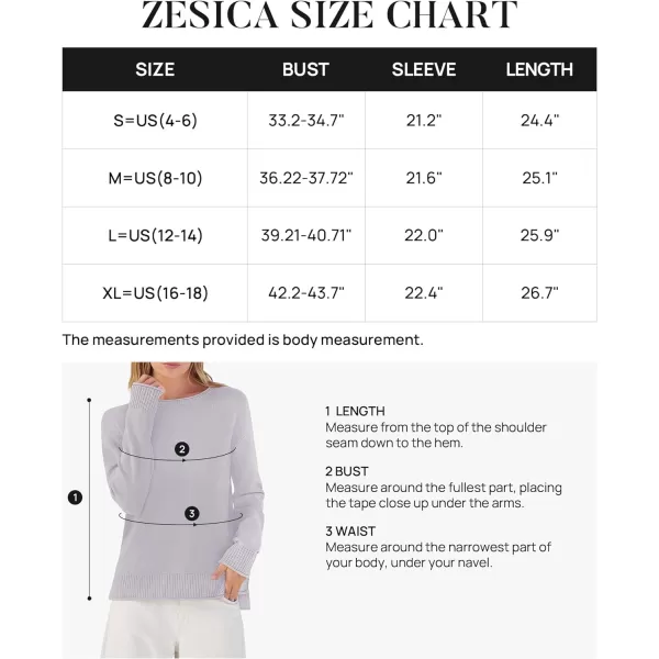 imageZESICA Womens 2024 Fall Long Sleeve Crew Neck Soft Knit Side Slit Comfy Loose Pullover Sweater Jumper TopsPurple