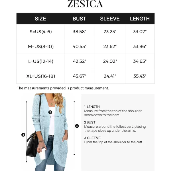 imageZESICA Womens 2024 Fall Long Sleeve Open Front Cardigans Casual Lightweight Soft Chunky Knit Draped Sweaters OuterwearsSkyblue