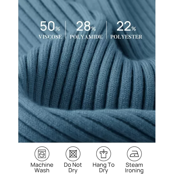 imageZESICA Womens 2024 Fall Long Sleeve V Neck T Shirts Ribbed Knit Sweater Slim Fit Solid Basic Casual Tee TopsDarkblue
