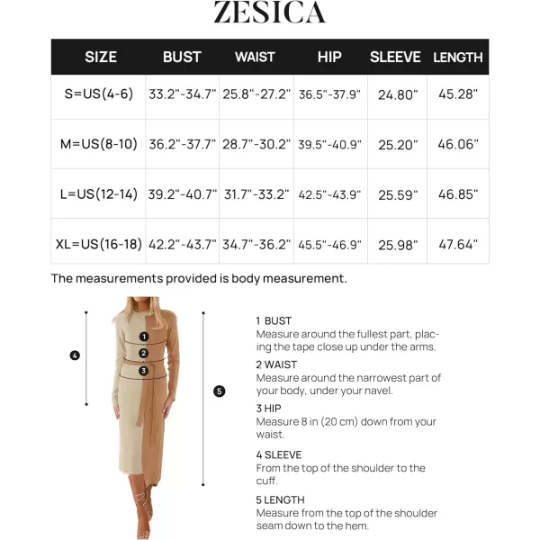 imageZESICA Womens 2024 Fall Ribbed Knit Sweater Dress Elegant Long Sleeve Crewneck Tie Waist Slim Fit Bodycon Midi DressesTaupe
