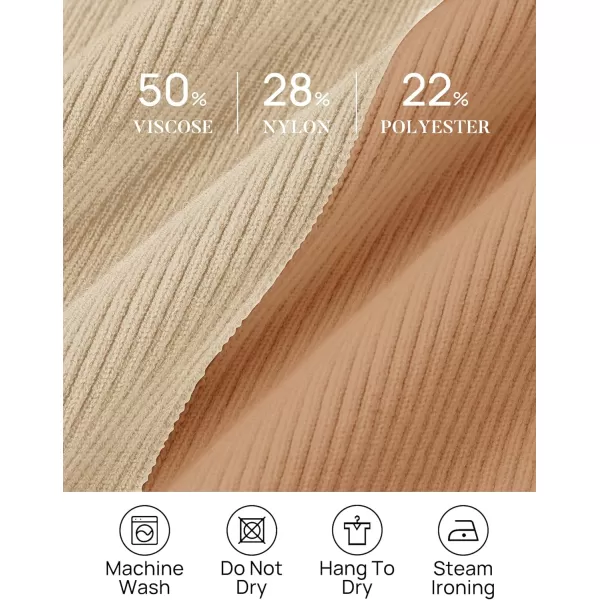 imageZESICA Womens 2024 Fall Ribbed Knit Sweater Dress Elegant Long Sleeve Crewneck Tie Waist Slim Fit Bodycon Midi DressesTaupe