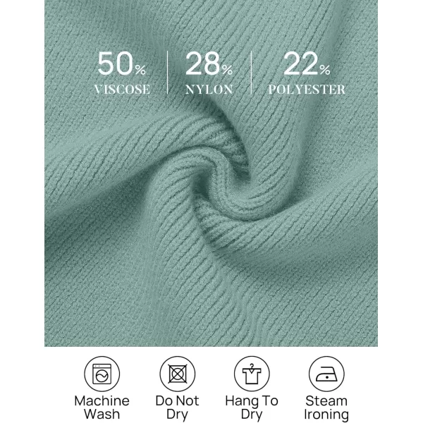 imageZESICA Womens 2024 Fall Turtleneck Sweaters Dress Oversized Long Lantern Sleeve Casual Knit Pullover Short DressesGreygreen