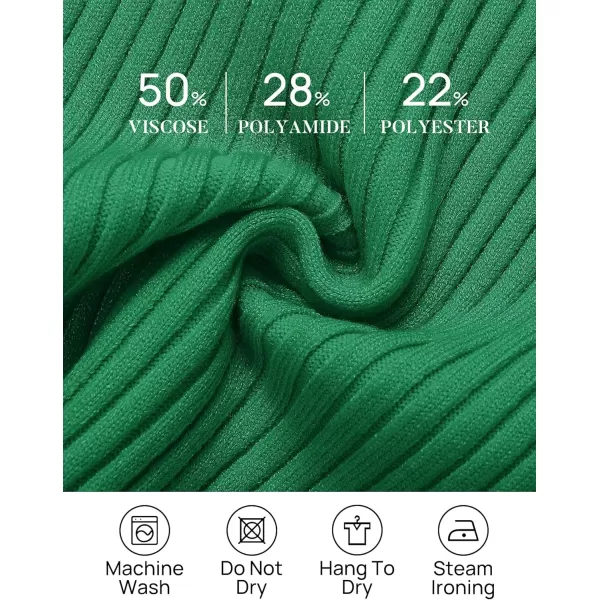 imageZESICA Womens 2024 Ribbed Tank Tops Summer Sleeveless V Neck Shirts Casual Sexy Slim Fitted Basic Knit TeesGreen