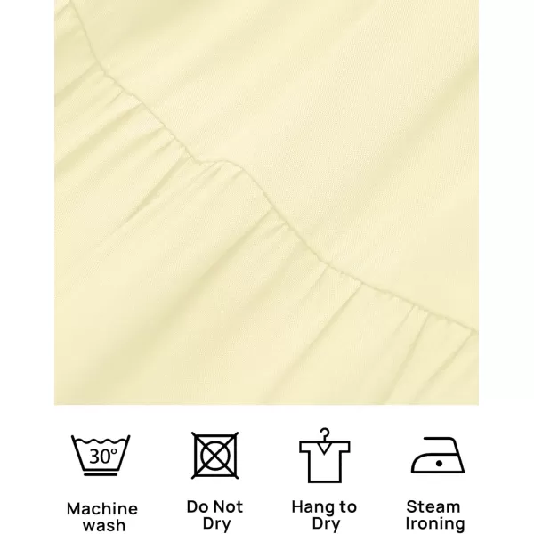 imageZESICA Womens 2024 Sexy Boho Off Shoulder Puff Short Sleeve High Waist Ruffled Flowy A Line Beach Party Midi DressLightyellow