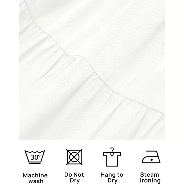 imageZESICA Womens 2024 Sexy Boho Off Shoulder Puff Short Sleeve High Waist Ruffled Flowy A Line Beach Party Midi DressWhite