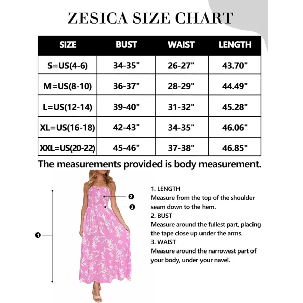 imageZESICA Womens 2024 Summer Bohemian Floral Printed Strapless Beach Party Long Maxi DressFloralpink