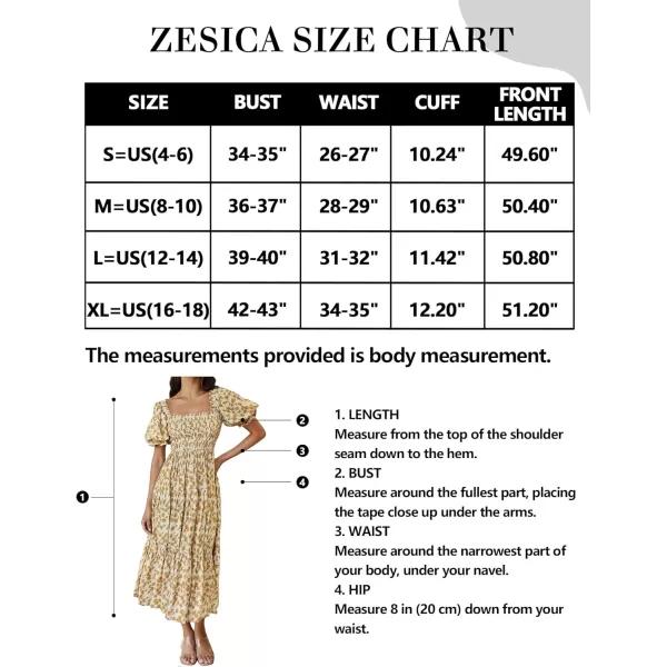 imageZESICA Womens 2024 Summer Boho Floral Print Square Neck Ruffle Swing Beach Long Maxi DressBeige
