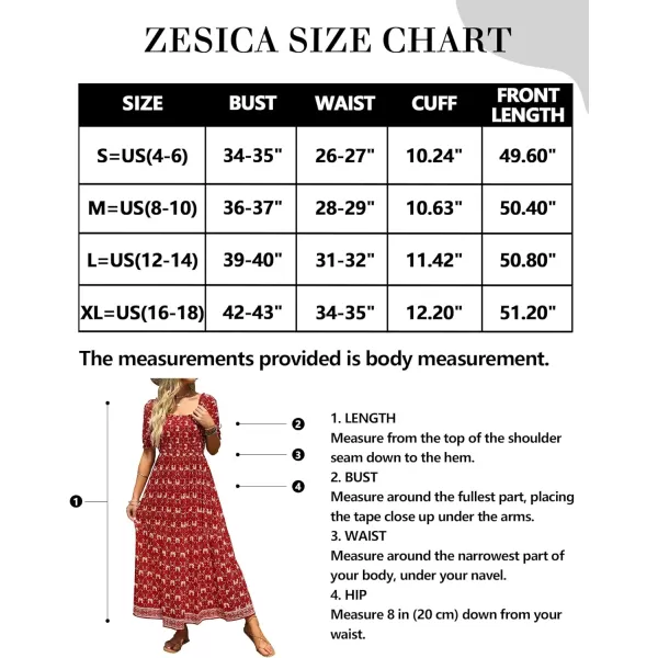 imageZESICA Womens 2024 Summer Boho Floral Print Square Neck Ruffle Swing Beach Long Maxi DressLycheered