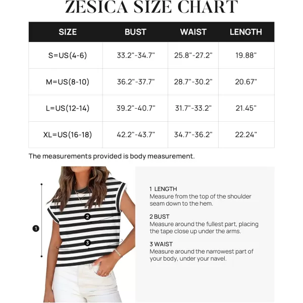 imageZESICA Womens 2024 Summer Cap Sleeve Crewneck Crop Tops Casual Loose Striped TShirts Basic TeesBlack