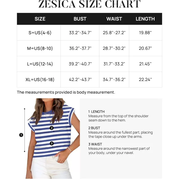 imageZESICA Womens 2024 Summer Cap Sleeve Crewneck Crop Tops Casual Loose Striped TShirts Basic TeesRoyalblue