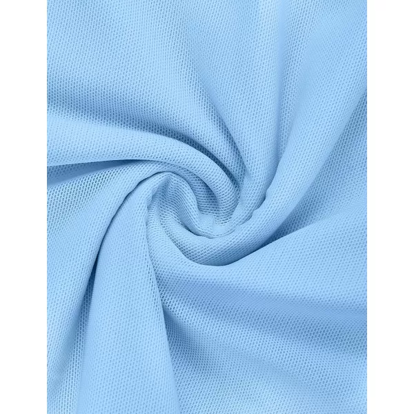 imageZESICA Womens 2024 Summer Puff Long Sleeve Square Neck Ruched Bodycon Cocktail Party Club Short Mini DressLightblue