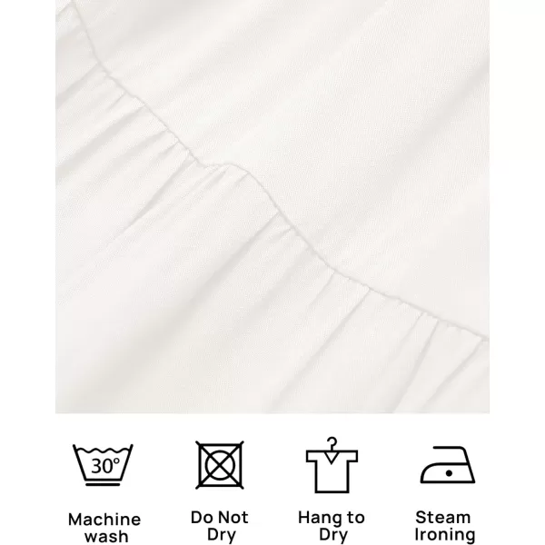 imageZESICA Womens 2024 Summer Ruffle Cap Sleeve Crewneck Casual Loose Flowy Pleated Tiered Midi Dresses with PocketsWhite