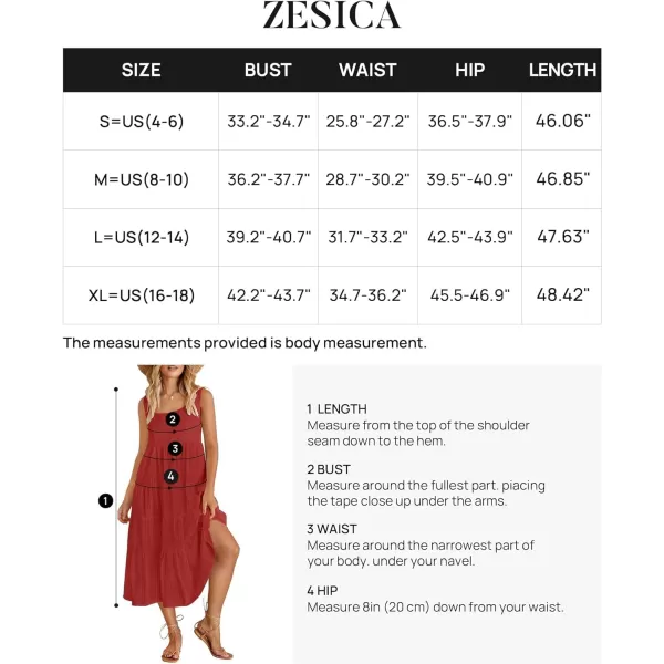 imageZESICA Womens 2024 Summer Sleeveless Dress Casual Backless Loose Flowy Tiered Sundress Beach Cover up Tank DressesRed