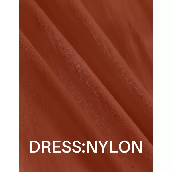 imageZESICA Womens 2024 Summer Sleeveless Midi Dress Casual Crewneck Drawstring High Waist Flowy Tiered Long DressesBrick Red