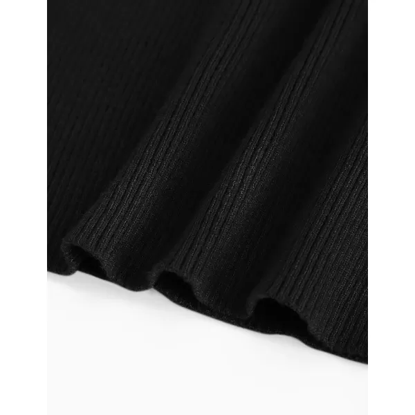 imageZESICA Womens 2024 Summer Sleeveless Tank Tops Ribbed High Neck Racerback Slim Fitted Color Block Casual ShirtsBlack