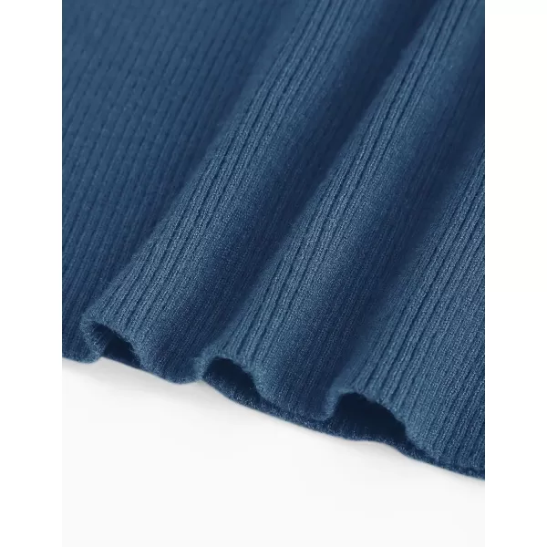imageZESICA Womens 2024 Summer Sleeveless Tank Tops Ribbed High Neck Racerback Slim Fitted Color Block Casual ShirtsDarkblue